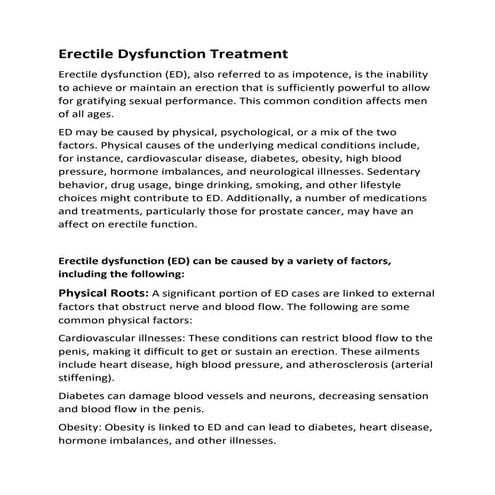 Erectile dysfunction (ed) | PPTX