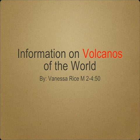Ed 270 volcanoes ppt #2