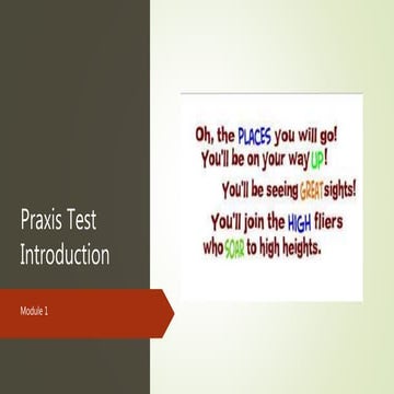 Ed292 - Introduction to the Praxis  Test