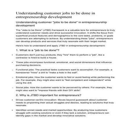 Etrepreneurship development and venture creation