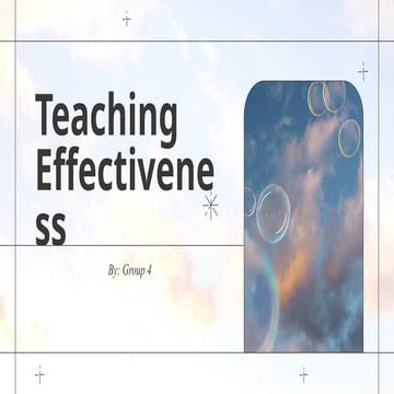 Understanding The Vital Role of Teaching effectiveness