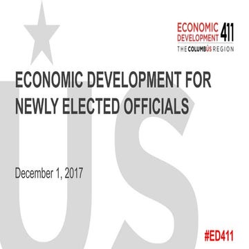 ED411 | 2017 | Track 3: Economic Development for Newly Elected Officials