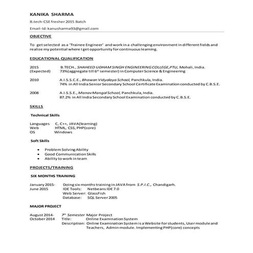 Resume@Kanika Sharma