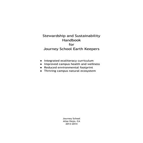 Stewardship and Sustainability Handbook for Schools