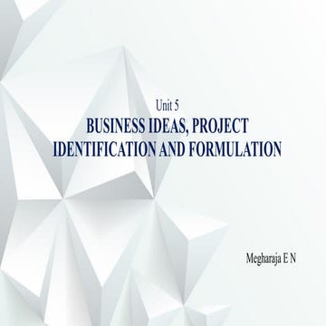 Business Ideas, project identification, project formulation.pptx