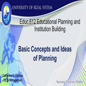 ED612_Basic Ideas and Concepts Planning EdD