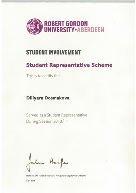 RGU_MBA Degree Diploma | PDF