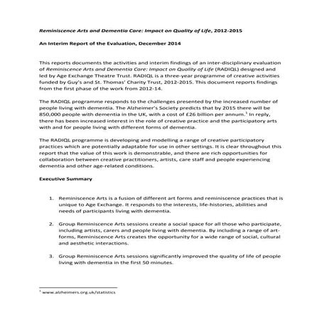 ARGEC: Reminiscence therapy for older adults | PDF