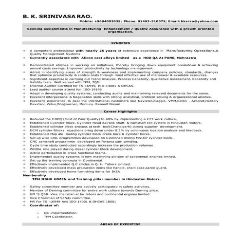 bks cv