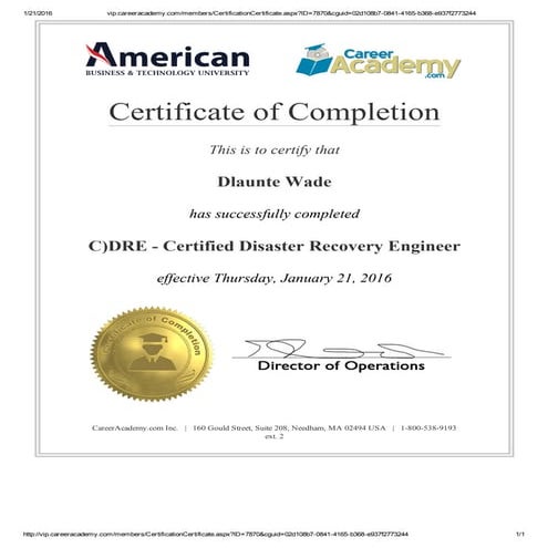 Disaster Recovery | PDF
