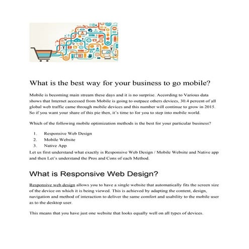 Methods of Mobile Optimization