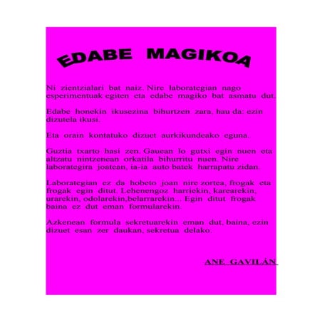 Edabe magikoa ane
