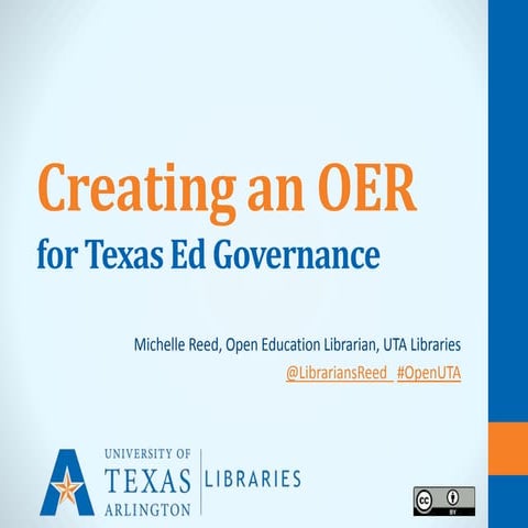 Creating an OER for Texas Ed Governance