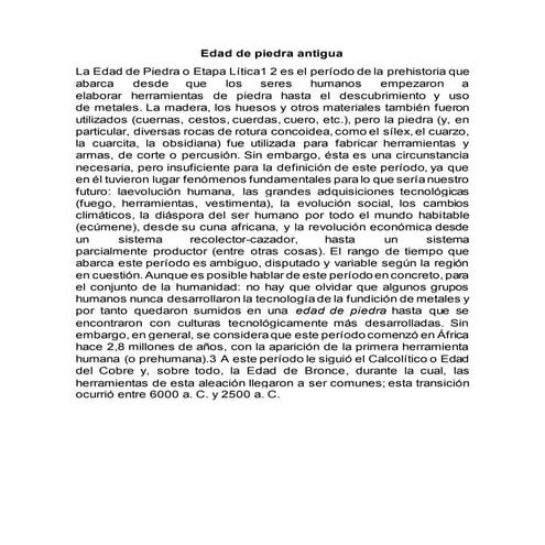 Edad de piedra antigua