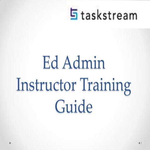 Ed admin ts faculty instructional guide