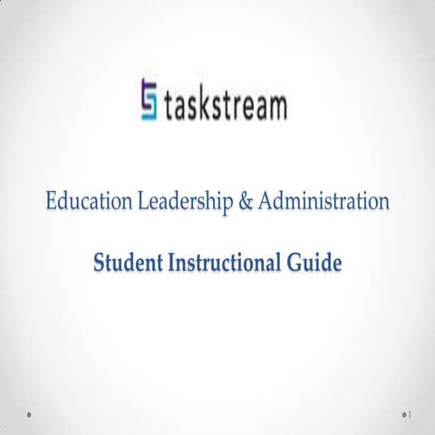 Ed admin ts student instructional guide