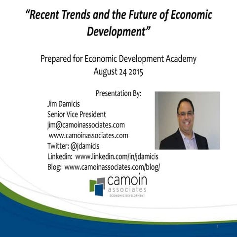 Recent Trends and the Future of Economic Development 