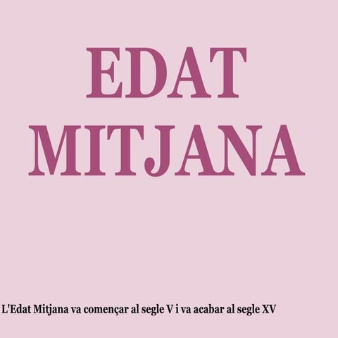 Edat mitjana