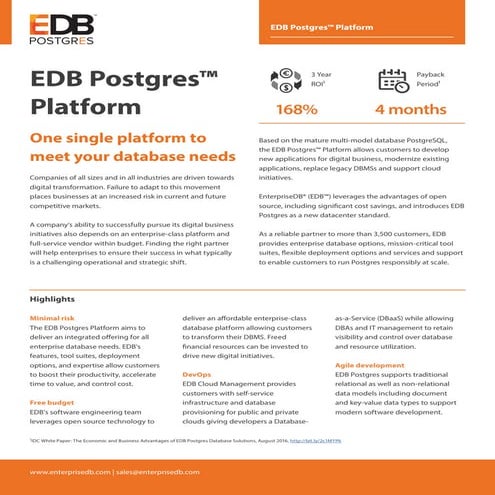 EDB Postgres Platform | PDF | Databases | Computer Software and ...