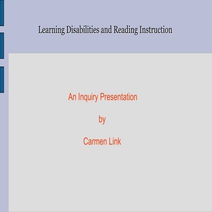 reading instruction and learning disabilities