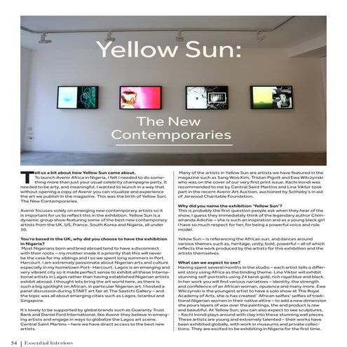 Yellow Sun feature ETM