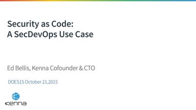 Security as Code: DOES15