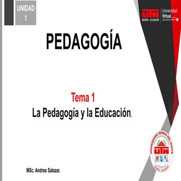 PEDAGOGIA Y EDUCACIÓN