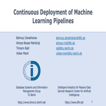 Continuous Deployment of Machine Learning Pipelines