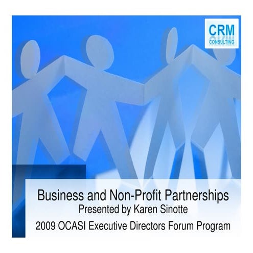 Business And Non Profit Partnership