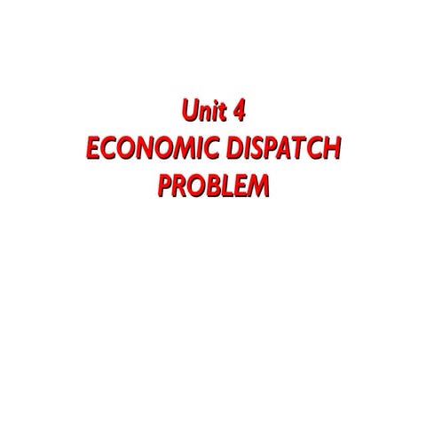 Economic dispatch control ppt  in unit 4