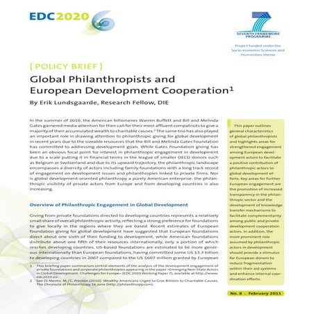 Global Philanthropists and European Development Cooperation