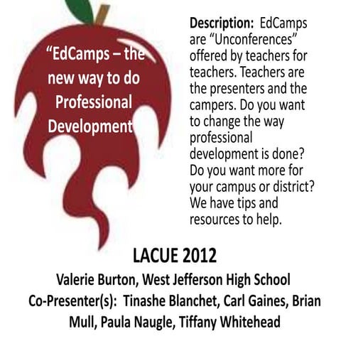 EdCamps - the new way to do Professional Development 