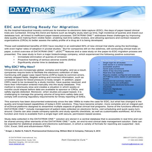 EDC and Getting Ready for Migration
