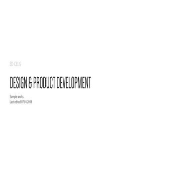 Ed Celis Design Portfolio - Stily | PDF
