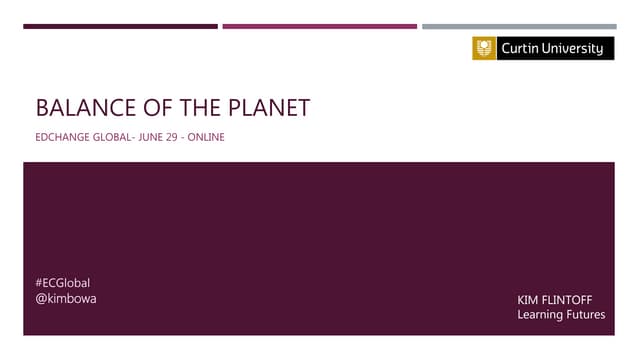 Balance of the Planet