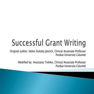 Grant Writing Introduction