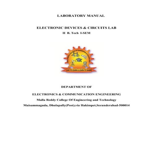 Electronic Devices and Circuits Manual