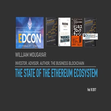 Edcon - State of Ethereum Ecosystem - Mougayar