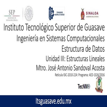 Estructura de Datos -Unidad III: Estructuras Lineales