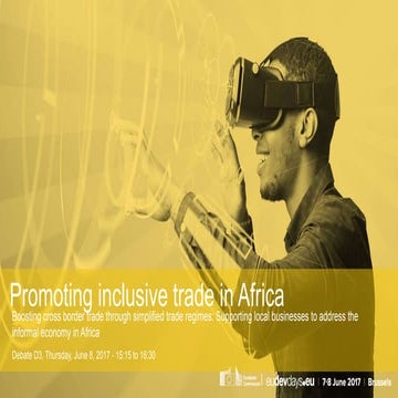 Promoting inclusive trade in Africa (European Development Days 2017)