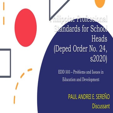 EDD503_Polly's Report - Philippine Professional Standards for School Heads (D...