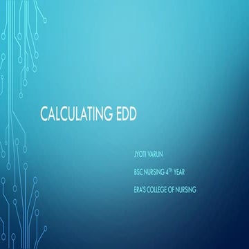 Edd calculation techniques