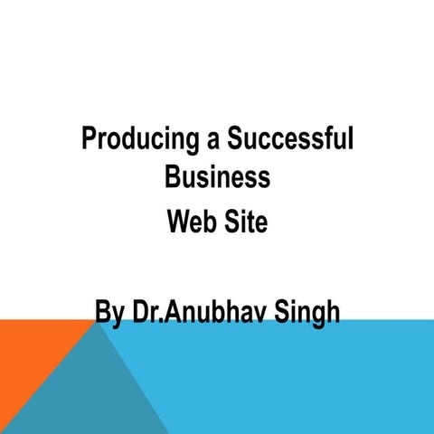 Planning a sucessful business website
