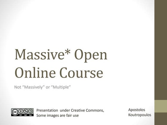 MOOC Presentation for EDDE 801