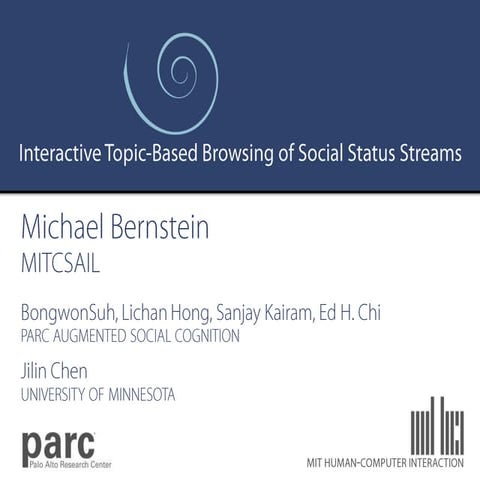 Eddi: Interactive Topic-Based Browsing of Social Status Streams
