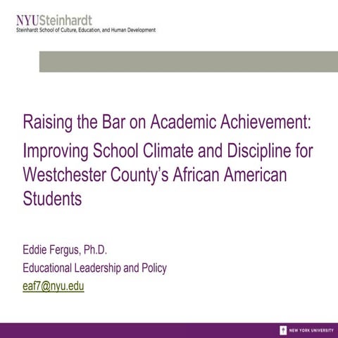 Raising the Bar Summit: Keynote Speaker Eddie Fergus | PPTX