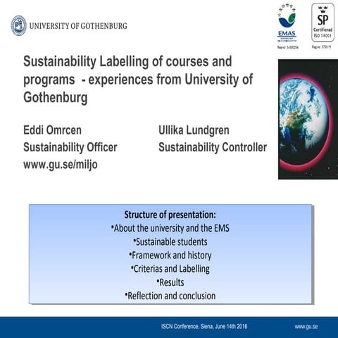 ISCN 2016: Working Group 3: Integration of Research, Teaching and Facilities