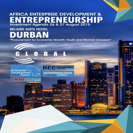 2015 Annual Africa Enterprise Development & Entrepreneurship Investment Agend...