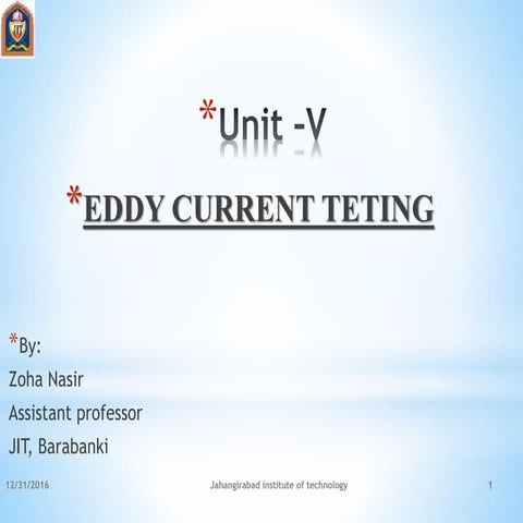 Eddy current testing