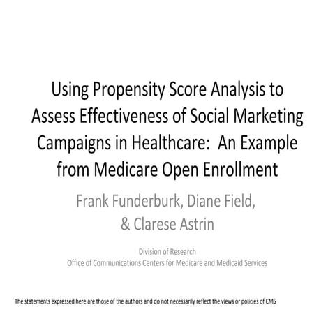 Funderburk et al 2011 ICHPS_Using_Propensity_Score_& MI_Analysis_10-6-11